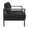 Flash Furniture Black Teak Accented Loveseat with Cushions GM-201027-2S-CH-GG - alternate 9